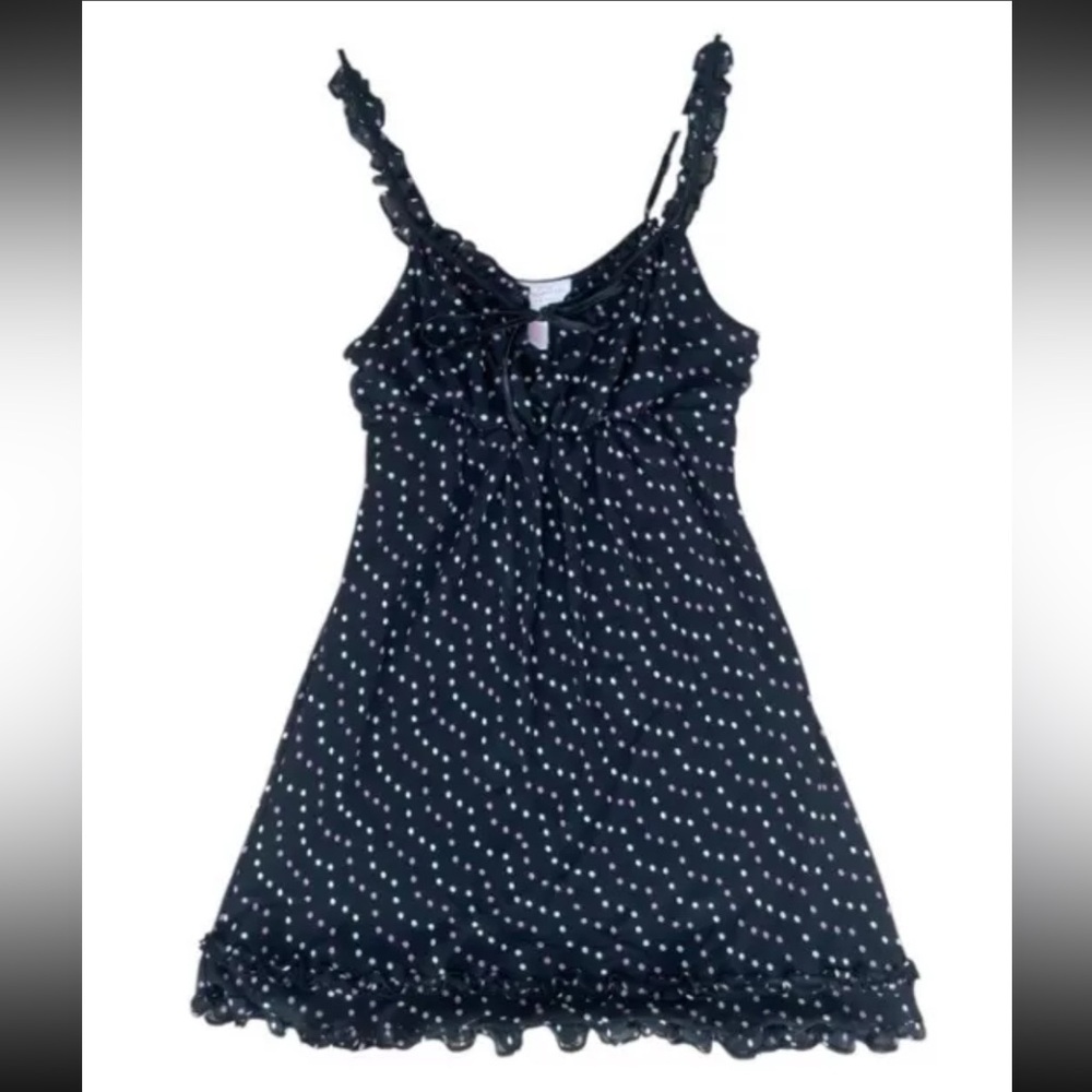 Oscar de la Renta Pink Label Babydoll Slip Dress Polka Dot Small